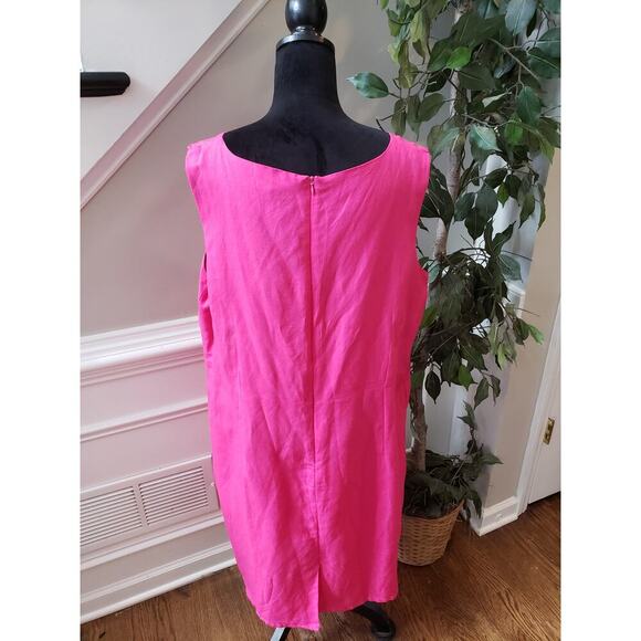 Appraisal Dress Women 20W Pink Sleeveless Embroidered Cutout Sheath Lined Boho - Picture 5 of 13